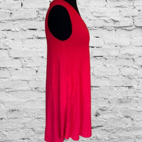 Red Tank Top Dress with Pockets - Picture 3 of 13